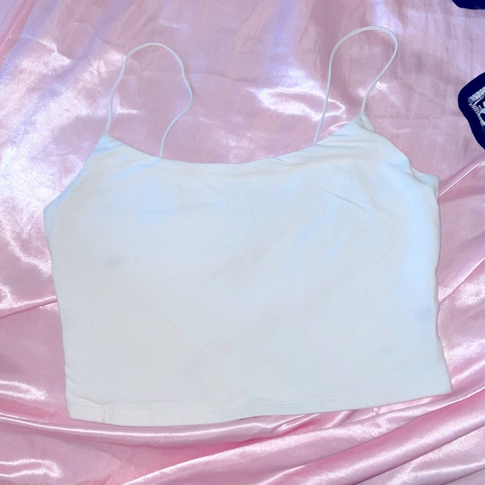 Aeropostale White Crop-top Size M